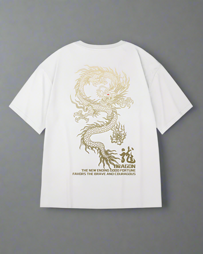 T-shirt Graphique Dragon Intrépide -  confort - T-shirt Graphique Dragon Intrépide en Coupe Oversized