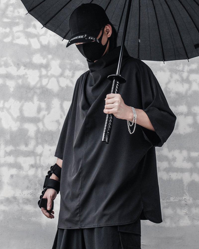 T-shirt Graphique Urbain Stylé avec Chauve-souris -  mode cyberpunk - T-shirt Graphique Urbain avec Chauve-souris