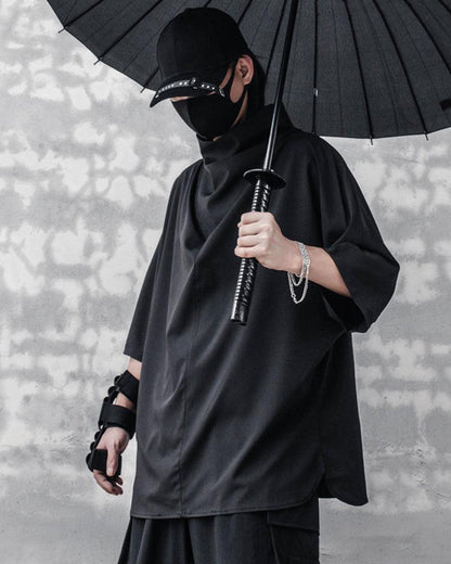 T-shirt Graphique Urbain Stylé avec Chauve-souris -  mode cyberpunk - T-shirt Graphique Urbain avec Chauve-souris