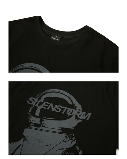 T-shirt Graphique Voyage Galactique -  coton - T-shirt Graphique Astronaute Confortable et Élégant