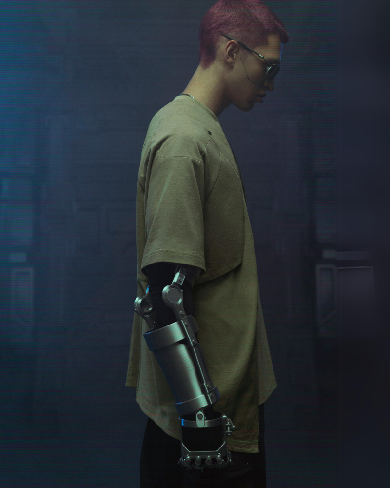 T-Shirt Mecha Cyberpunk -  cyberpunk - T-Shirt Mecha Cyberpunk au style futuriste