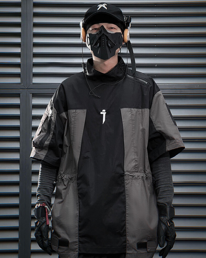 T-shirt Performance Patchwork Dynamique - t-shirt - T-shirt Cargo Techwear pour une allure moderne