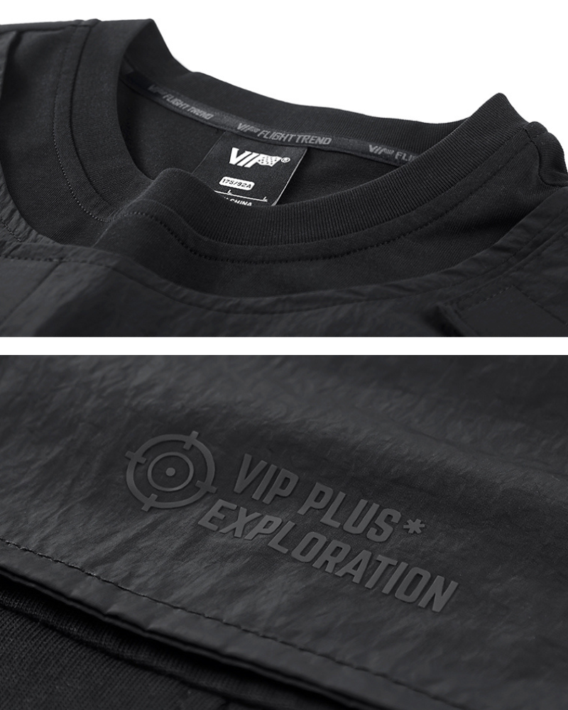T-shirt Poche Adaptatif pour Tous -  confortable - T-shirt Poche Adaptatif Noir au Style Techwear