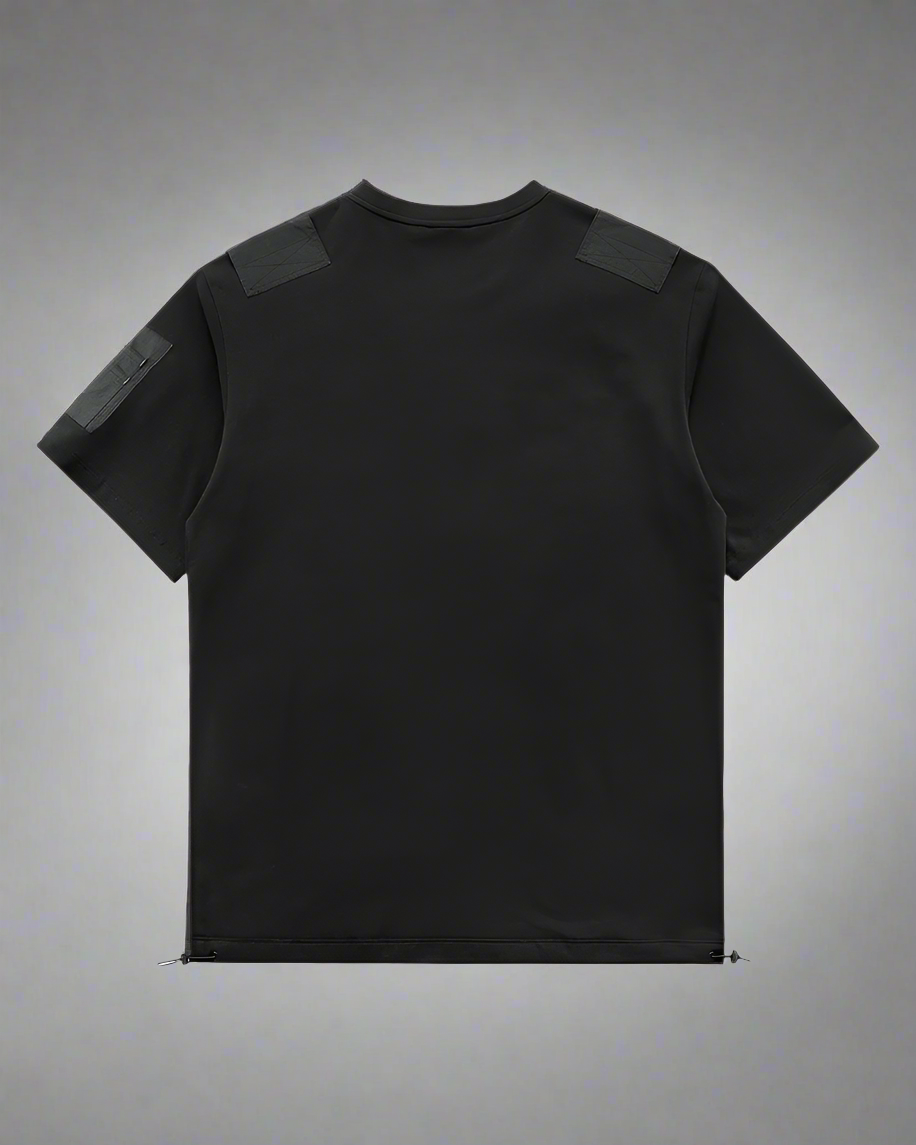 T-shirt Poche Adaptatif pour Tous - t-shirt cyberpunk - T-shirt Poche Adaptatif Noir au Style Techwear