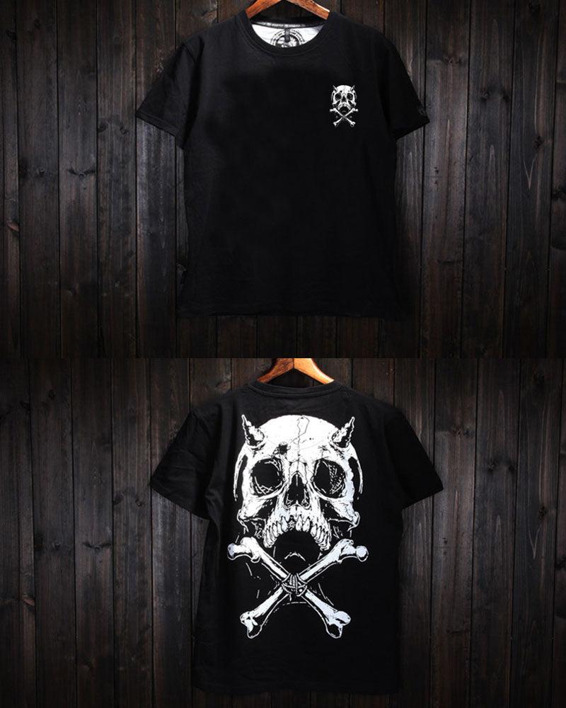 T-shirt Rock Crâne Rebelle - t-shirt rock - T-shirt Rock Crâne Rebelle pour un look Techwear unique