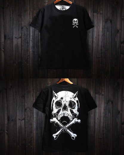 T-shirt Rock Crâne Rebelle - t-shirt rock - T-shirt Rock Crâne Rebelle pour un look Techwear unique