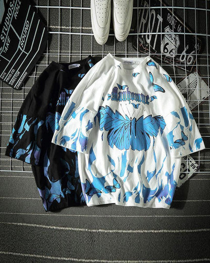 T-shirt Street Style Papillon Audacieux -  gothique - T-shirt Audacieux Papillon pour un Style Street