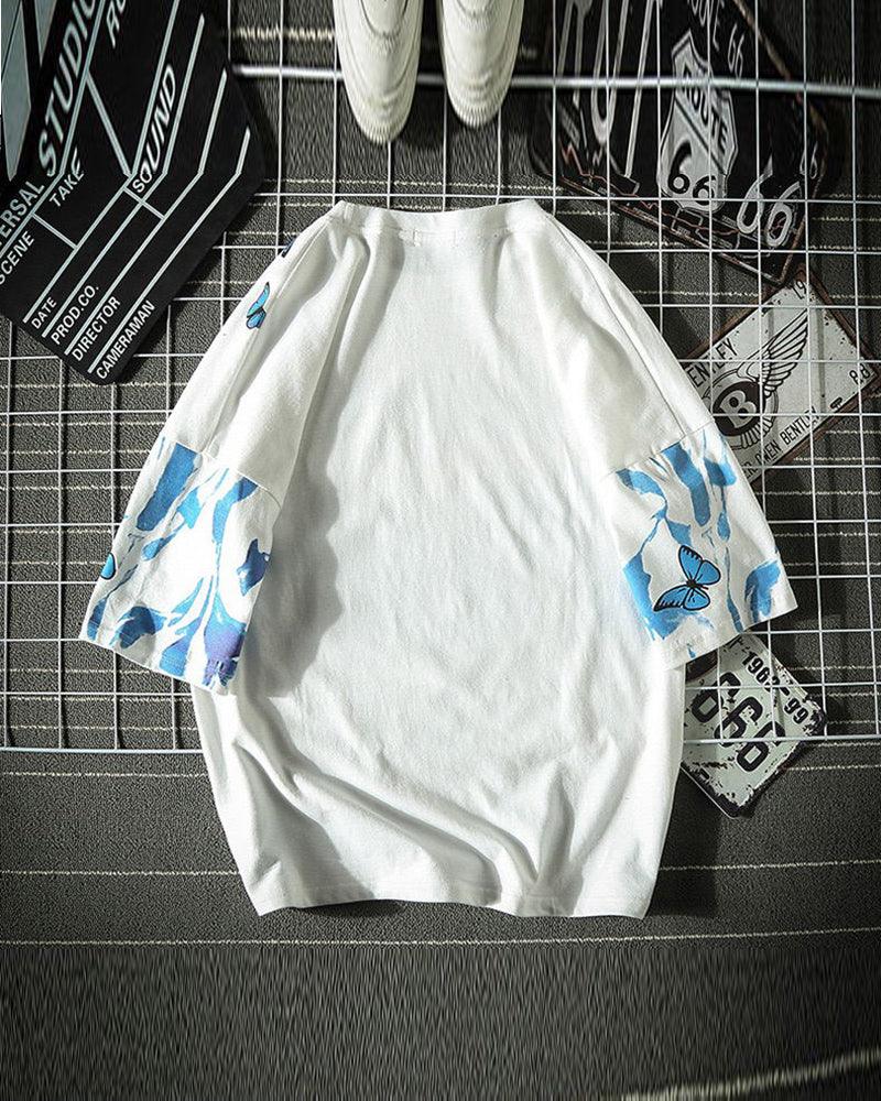 T-shirt Street Style Papillon Audacieux -  style urbain - T-shirt Audacieux Papillon pour un Style Street