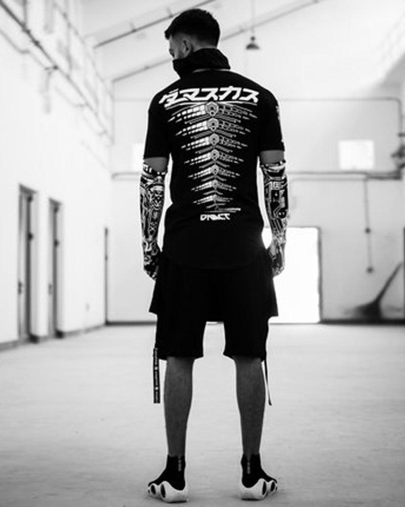 T-Shirt Tech Futuriste Cyberpunk -  confort - T-Shirt Cyberpunk au Design Futuriste et Confort Optimal