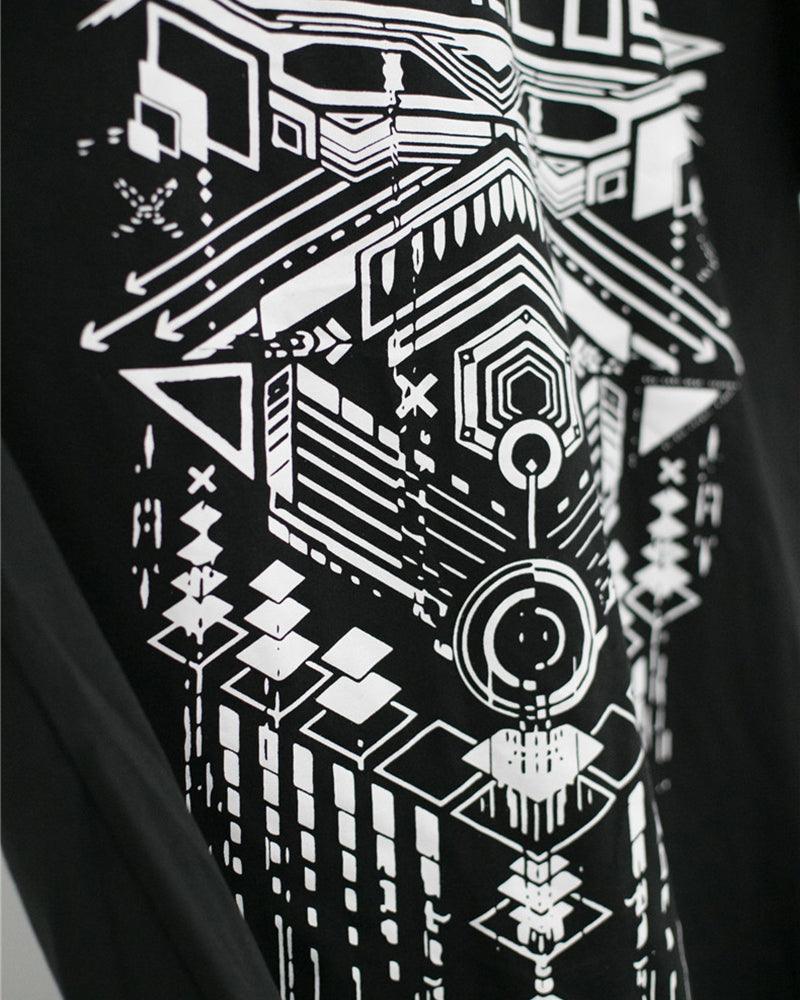 T-Shirt Tech Futuriste Cyberpunk - t-shirt - T-Shirt Cyberpunk au Design Futuriste et Confort Optimal