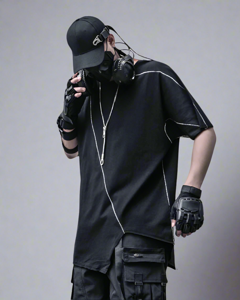 T-shirt Tech Géométrie Futuriste - design futuriste - T-shirt Tech en Géométrie Futuriste pour un Style Unique