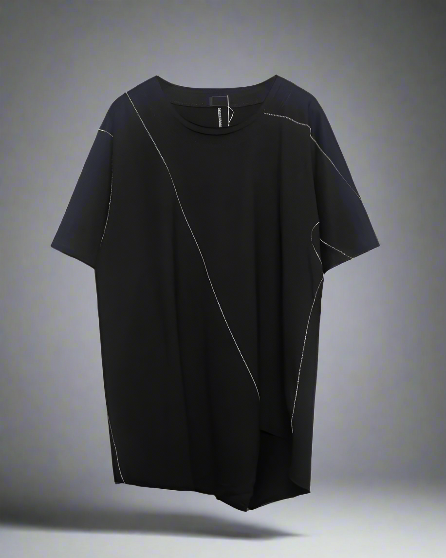 T-shirt Tech Géométrie Futuriste -  style streetwear - T-shirt Tech en Géométrie Futuriste pour un Style Unique