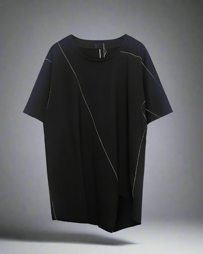 T-shirt Tech Géométrie Futuriste -  style streetwear - T-shirt Tech en Géométrie Futuriste pour un Style Unique