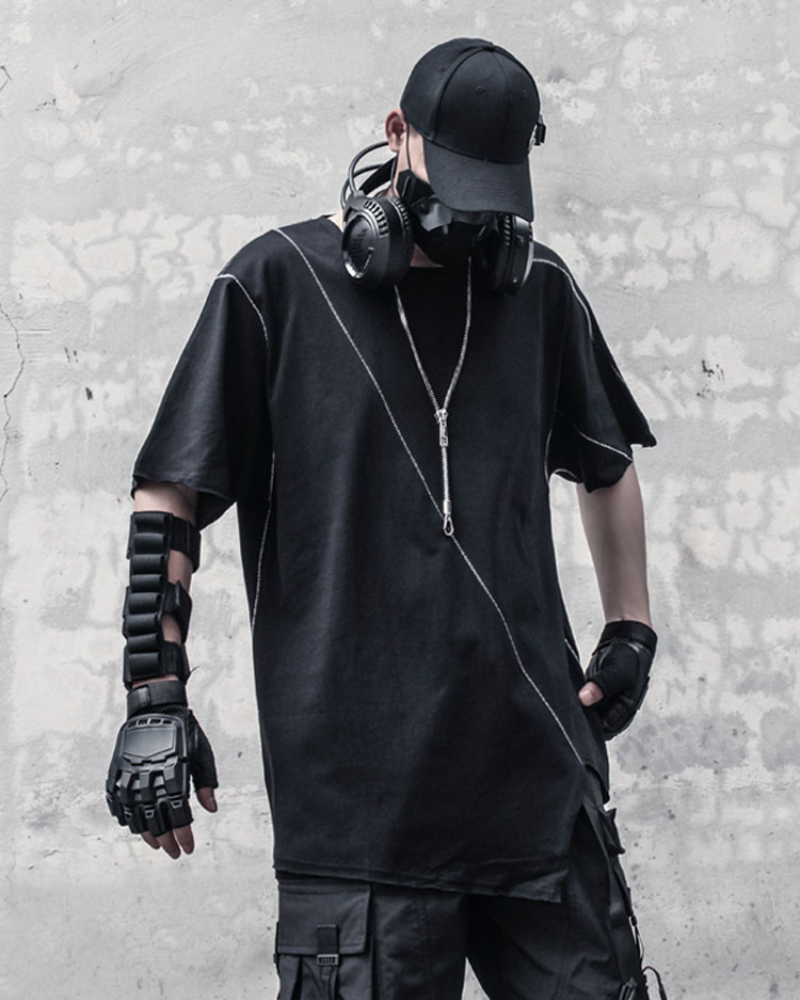 T-shirt Tech Géométrie Futuriste - t-shirt - T-shirt Tech en Géométrie Futuriste pour un Style Unique