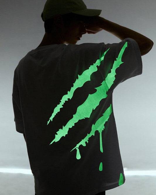 T-Shirt Tech à Rayures Vibrantes - t-shirt - T-Shirt Tech à Rayures Fluorescentes pour un Style Urbain
