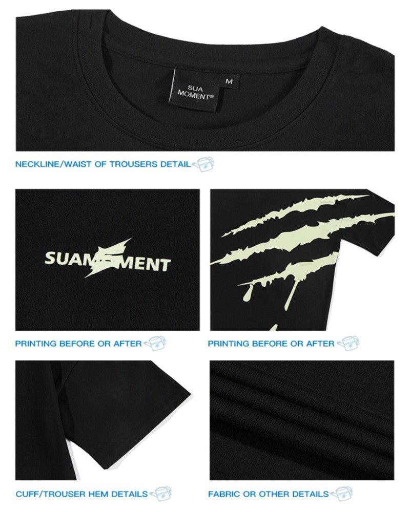 T-Shirt Tech à Rayures Vibrantes -  techwear - T-Shirt Tech à Rayures Fluorescentes pour un Style Urbain