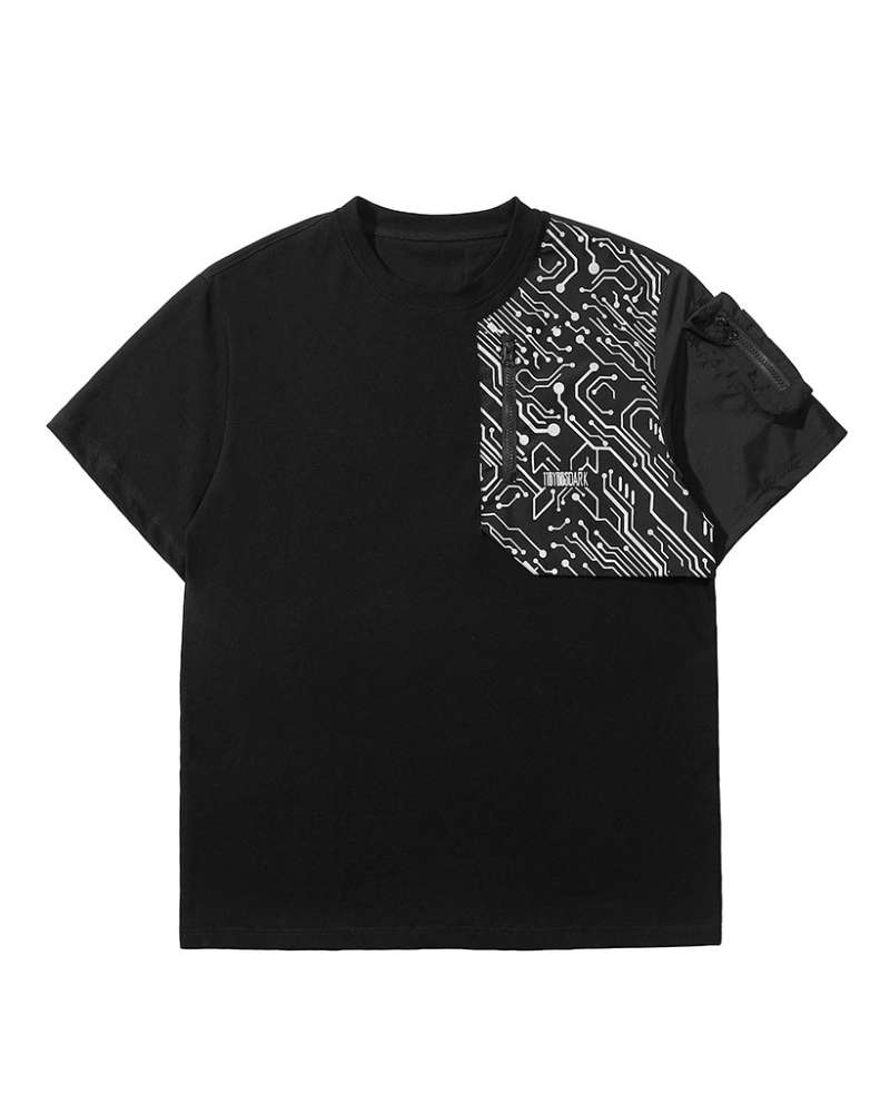 T-shirt Tech Réfléchissant Visionnaire - t-shirt - T-shirt Tech Réfléchissant pour un Style Urbain Moderne