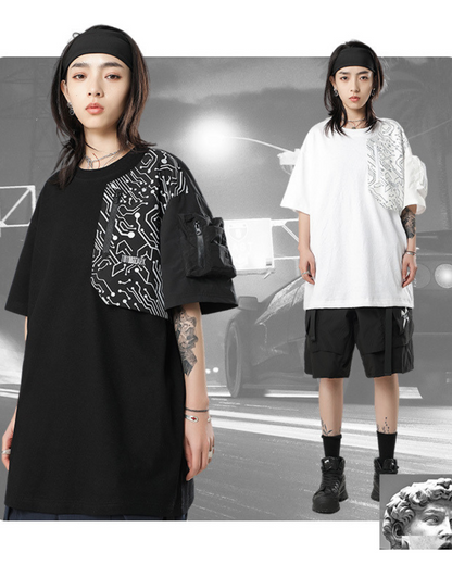 T-shirt Tech Réfléchissant Visionnaire - mode futuriste - T-shirt Tech Réfléchissant pour un Style Urbain Moderne