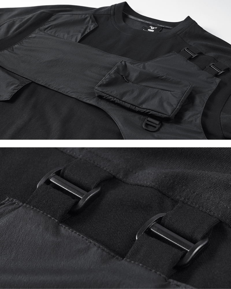 T-shirt Tech Tout-en-Un -  confort - T-shirt Techwear noir confortable et durable