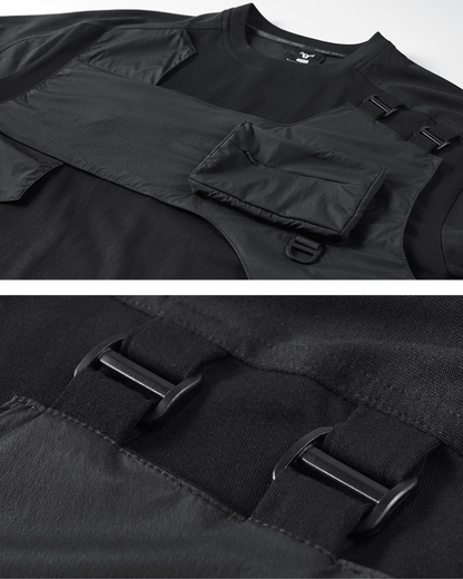 T-shirt Tech Tout-en-Un -  confort - T-shirt Techwear noir confortable et durable