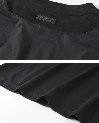 T-shirt Tech Tout-en-Un -  durabilité - T-shirt Techwear noir confortable et durable