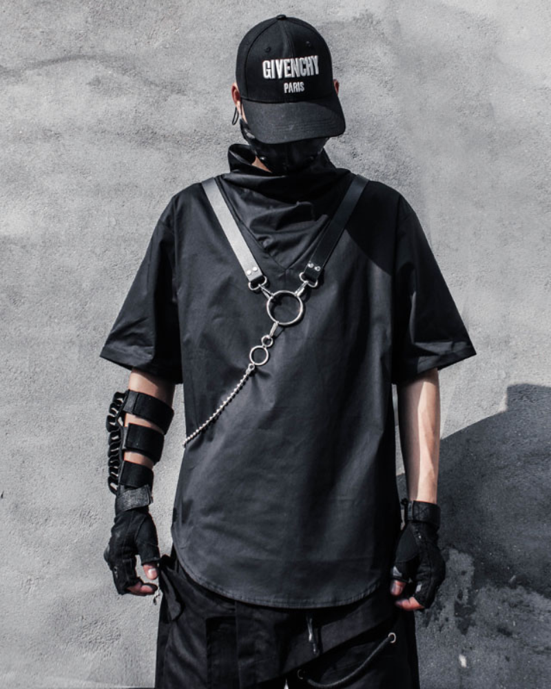 T-shirt Techwear Chaîné Urbain -  matériel respirant - T-shirt Techwear Chaîné Urbain Confort et Style
