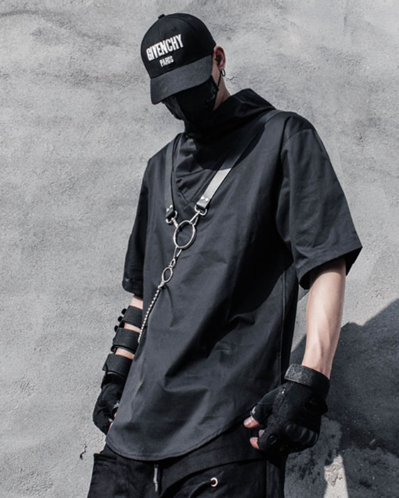 T-shirt Techwear Chaîné Urbain -  style contemporain - T-shirt Techwear Chaîné Urbain Confort et Style