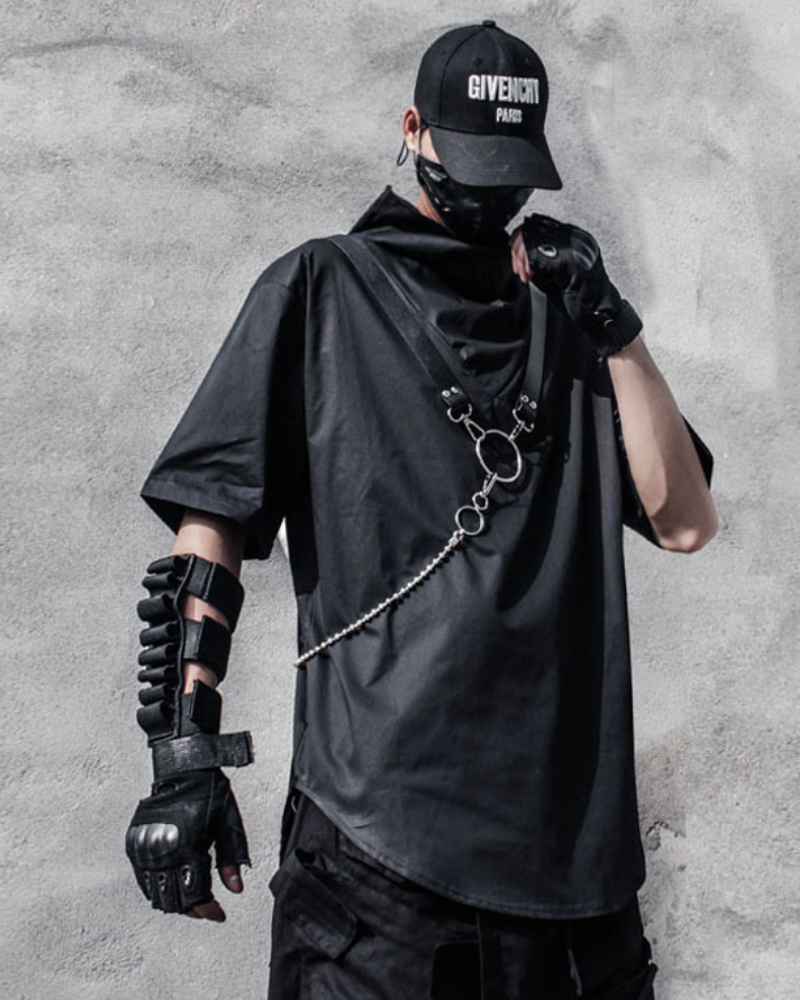 T-shirt Techwear Chaîné Urbain - tissu léger - T-shirt Techwear Chaîné Urbain Confort et Style