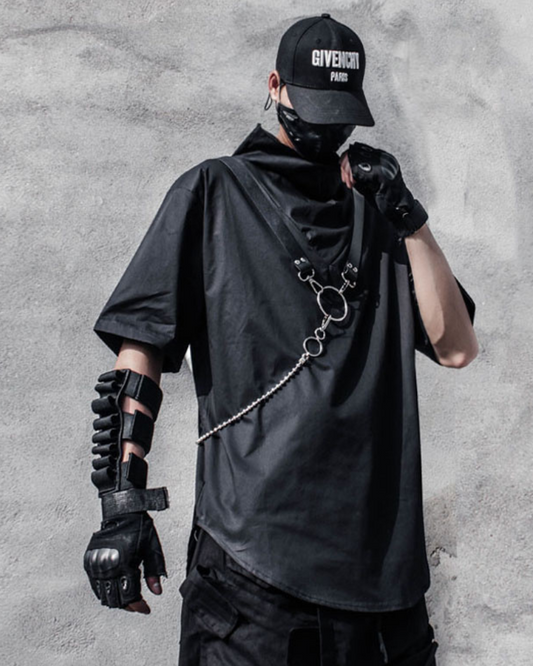 T-shirt Techwear Chaîné Urbain - tissu léger - T-shirt Techwear Chaîné Urbain Confort et Style