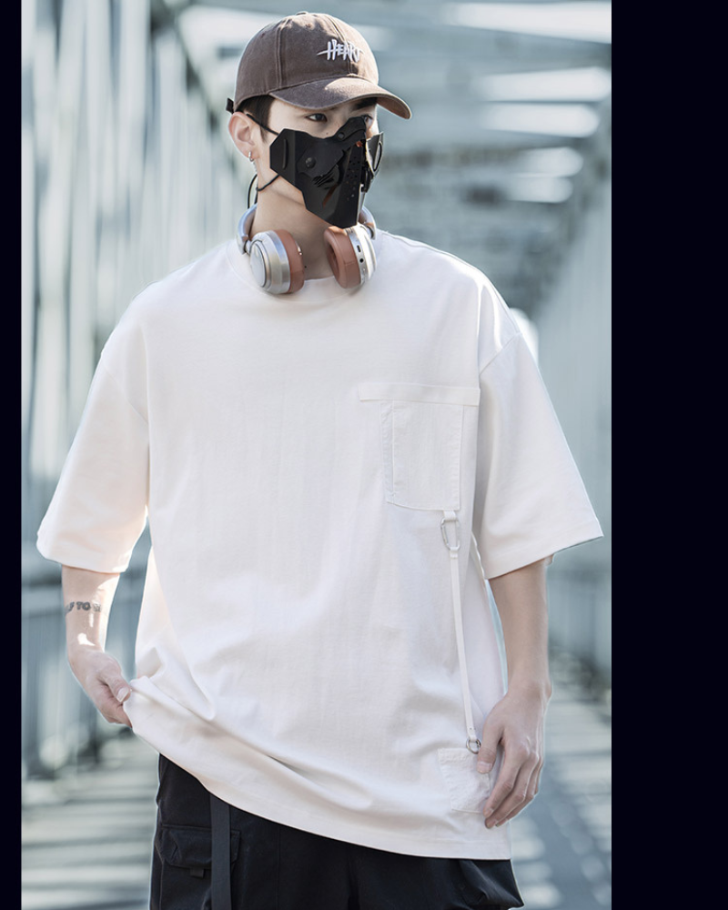 T-shirt Urbain Duo Stylé -  mode cyberpunk - T-shirt Urbain Duo Stylé pour un look décontracté