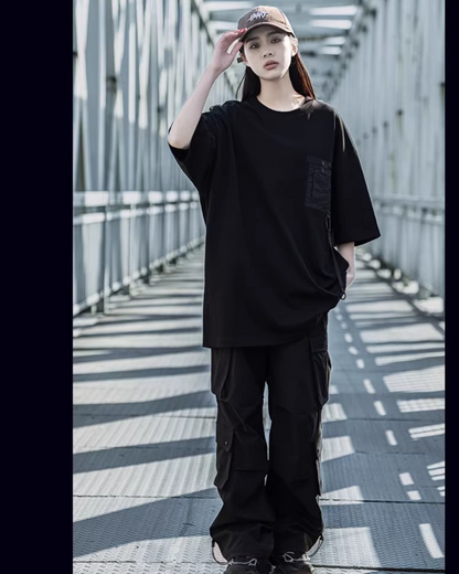 T-shirt Urbain Duo Stylé -  techwear - T-shirt Urbain Duo Stylé pour un look décontracté