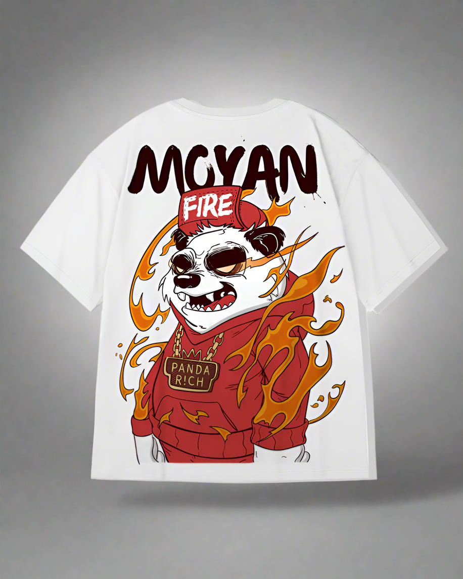 T-shirt Vibes Panda Détendu -  style décontracté - T-shirt Vibes Panda Détendu pour un Look Streetwear