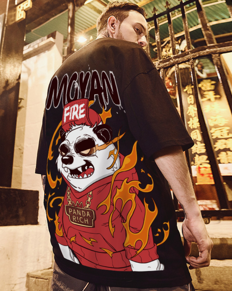 T-shirt Vibes Panda Détendu - t-shirt graphique - T-shirt Vibes Panda Détendu pour un Look Streetwear