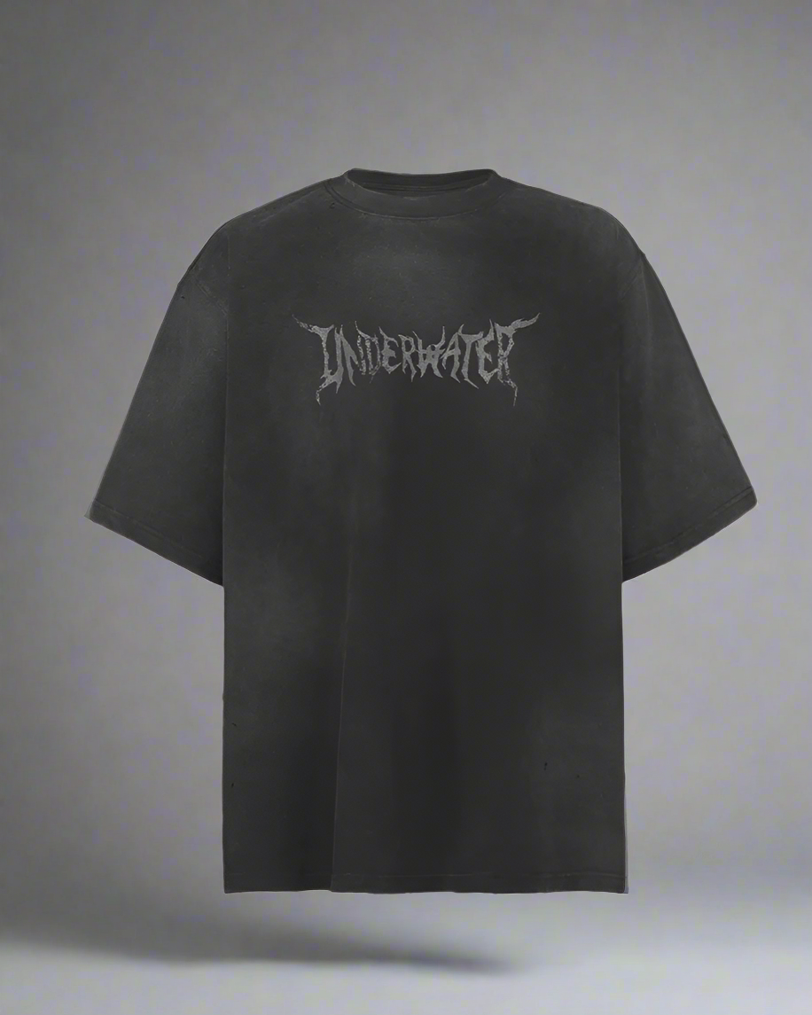 T-Shirt Vintage Tête de Démon -  bords bruts - T-Shirt Vintage Tête de Démon avec Bords Bruts