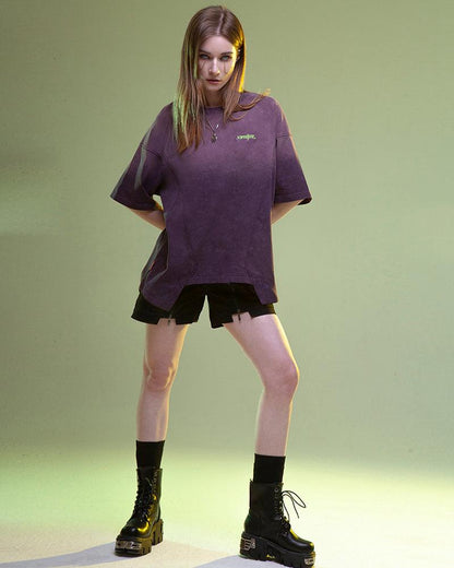 T-shirt Vision Nocturne Néon -  violet - T-shirt Vision Nocturne Néon pour un look futuriste