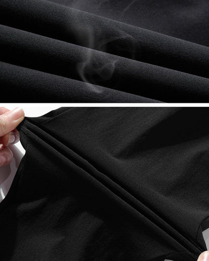 Joggers en Soie Noire Élégants