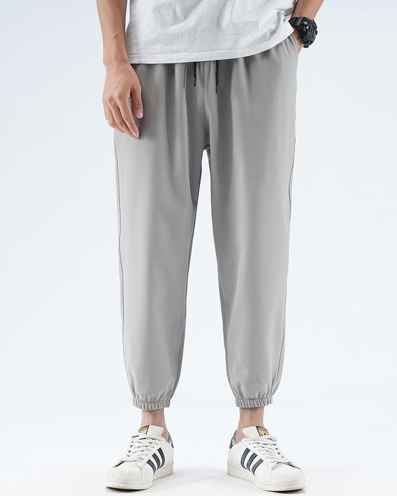 Joggers en Soie Noire Élégants