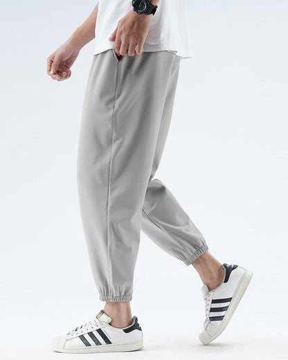 Joggers en Soie Noire Élégants