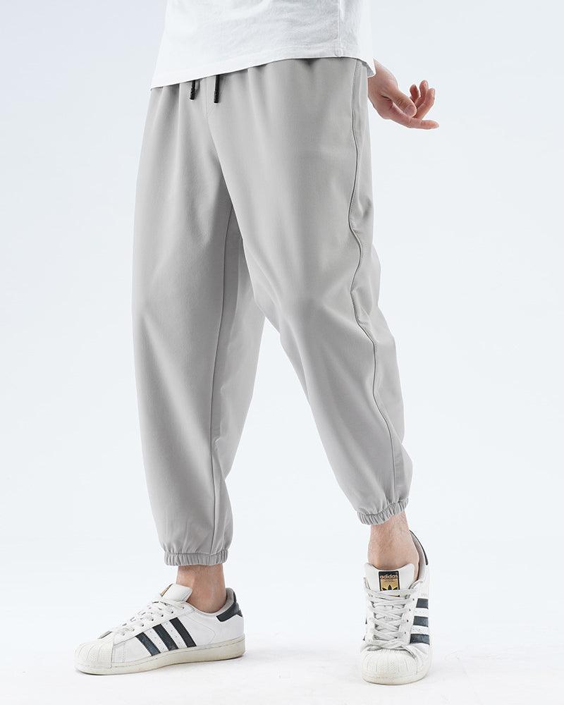 Joggers en Soie Noire Élégants