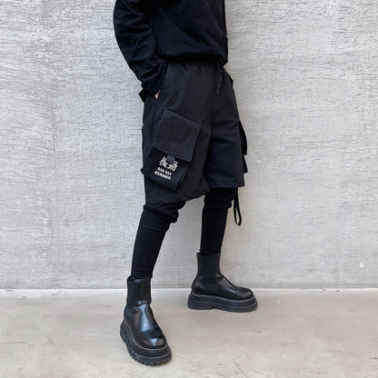 Pantalon Cargo Techwear Faux en Deux Pièces