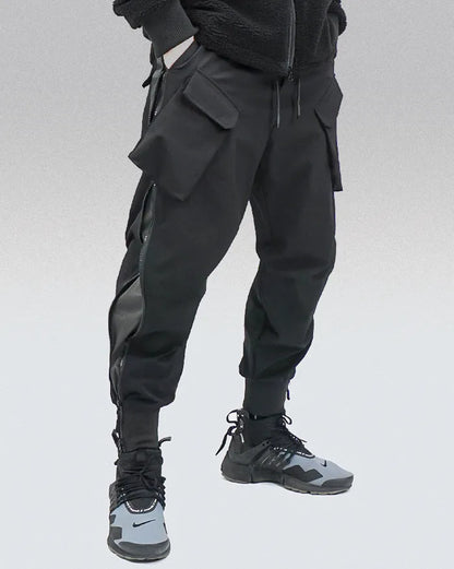 Pantalons Cargo Techwear avec Fermeture Éclair Latérale