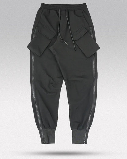 Pantalons Cargo Techwear avec Fermeture Éclair Latérale