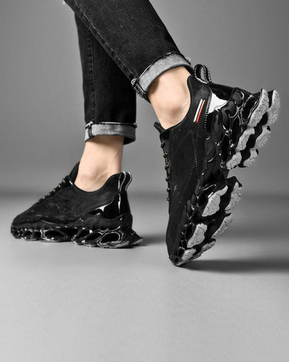 Baskets en Cuir Gelé Chic