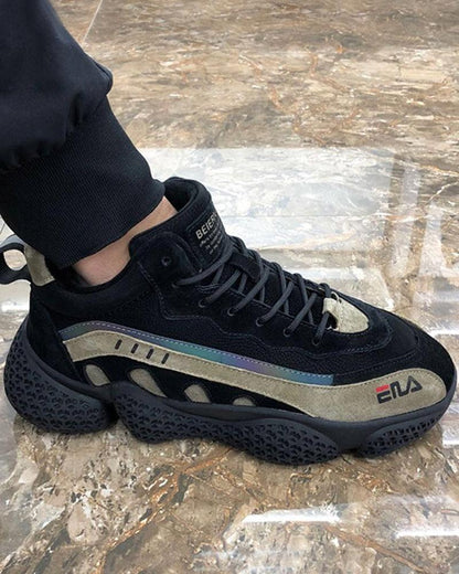 Baskets Chic en Nubuck Tech