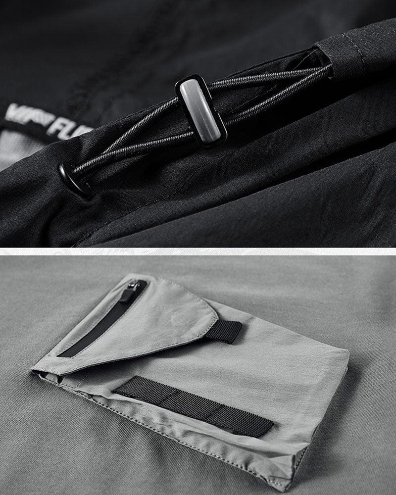 Tee-shirt à capuche essentiel avec poches -  poche - Tee-shirt à capuche gris avec poche poitrine pratique