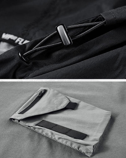 Tee-shirt à capuche essentiel avec poches -  poche - Tee-shirt à capuche gris avec poche poitrine pratique