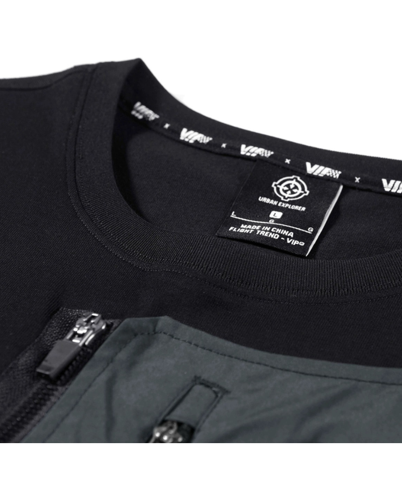 Tee-shirt Poche Intelligent pour Tous -  noir - Tee-shirt Poche Intelligent pour Techwear Urbain