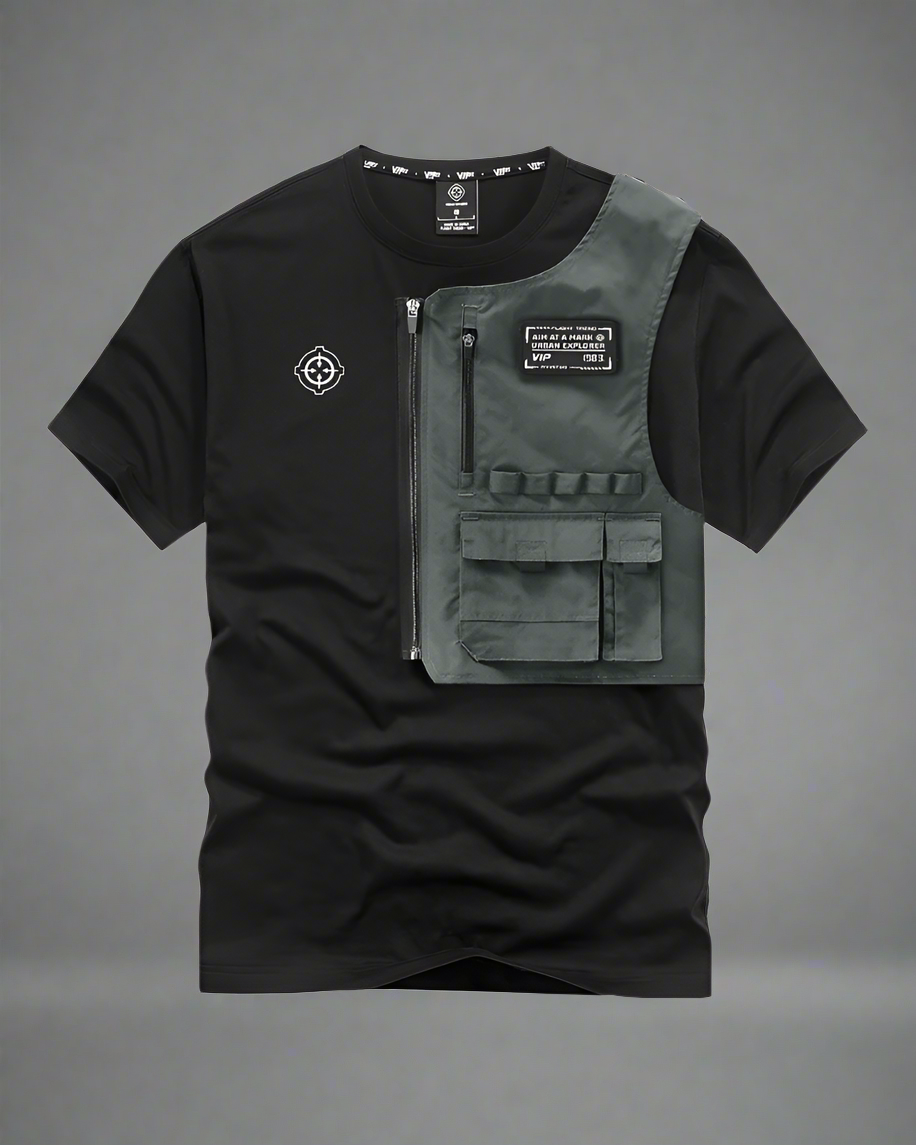 Tee-shirt Poche Intelligent pour Tous - t-shirt à poche - Tee-shirt Poche Intelligent pour Techwear Urbain
