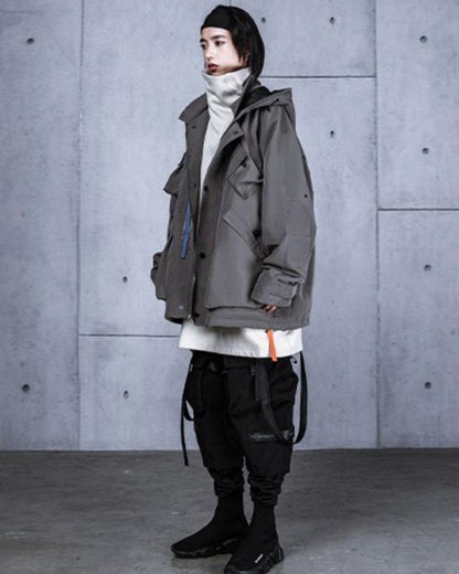 Veste à Capuche Cyberpunk Vibrante