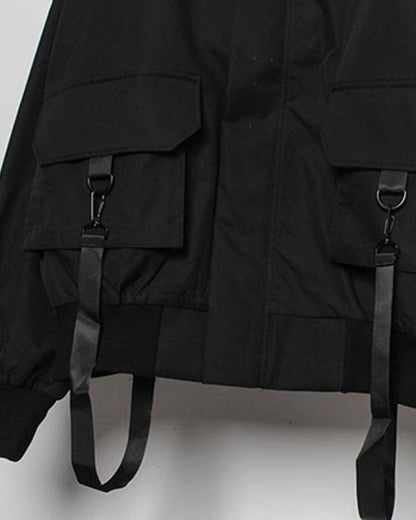 Veste à Capuche avec Détail en Ruban Chic